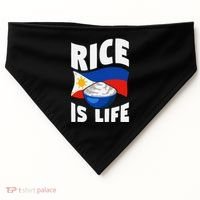 Rice Is Life Philippine Flag Rice Lover USA-Made Doggie Bandana thumb 0