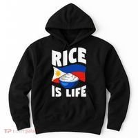 Rice Is Life Philippine Flag Rice Lover Hoodie thumb 0