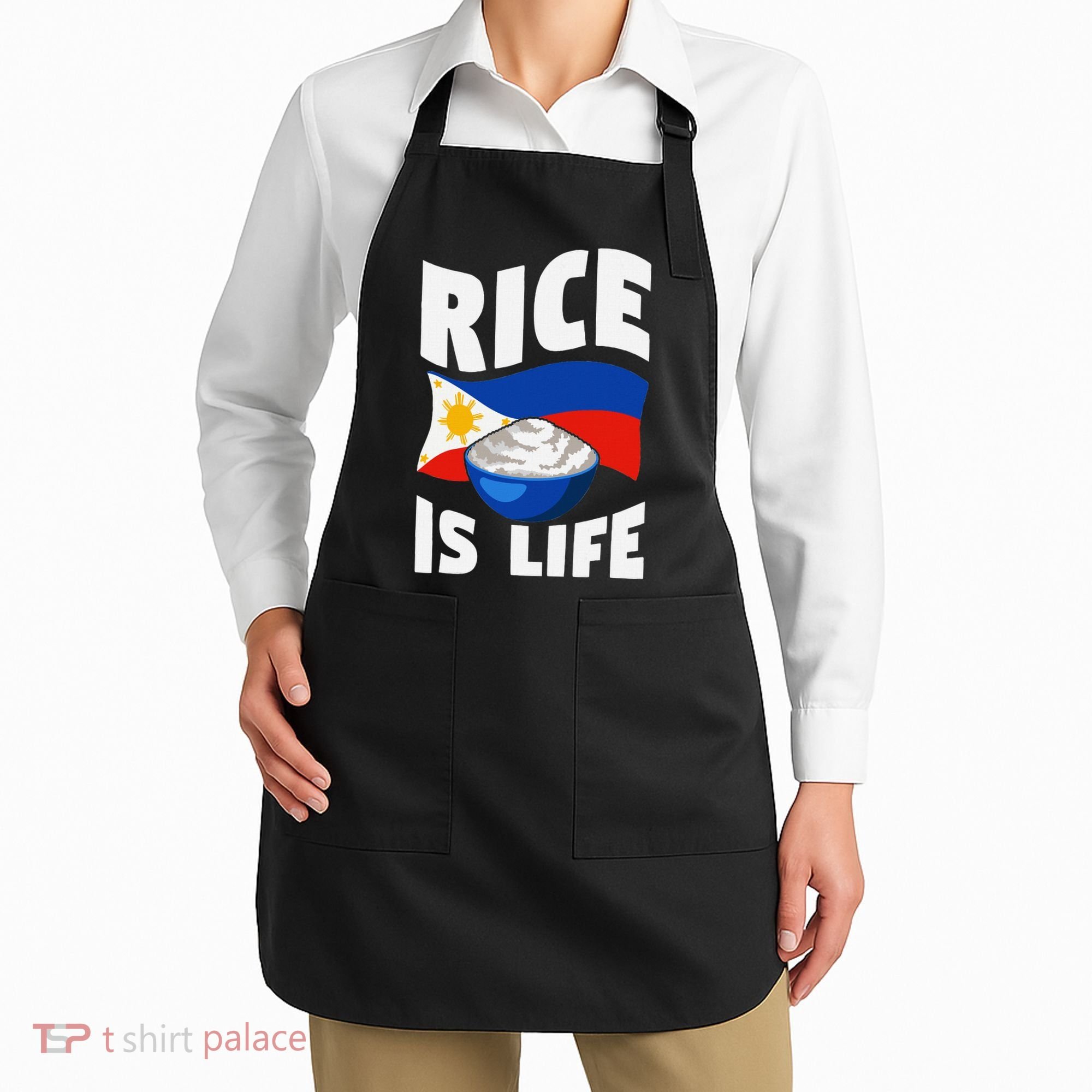 Rice Is Life Philippine Flag Rice Lover Apron