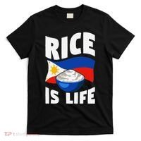 Rice Is Life Philippine Flag Rice Lover T-Shirt thumb 0