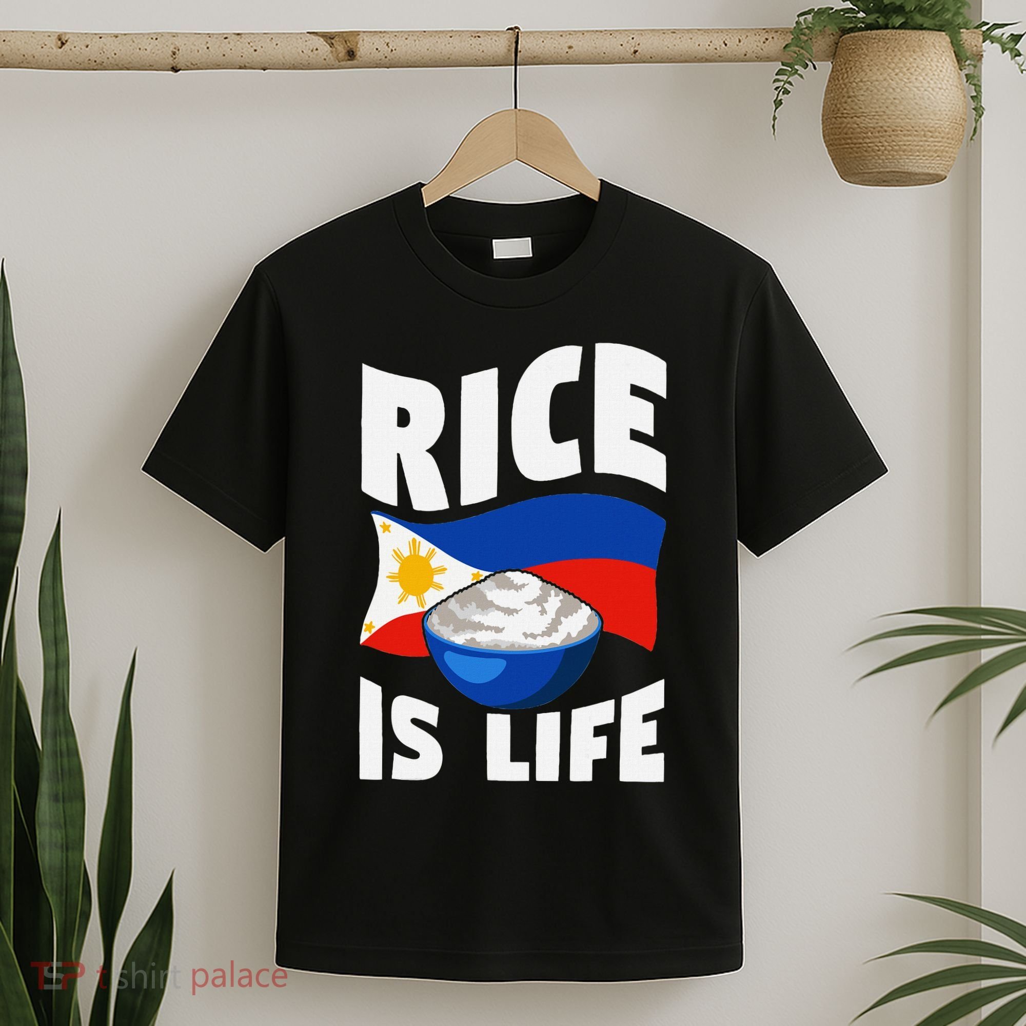 Rice Is Life Philippine Flag Rice Lover T-Shirt