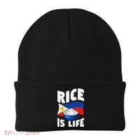 Rice Is Life Philippine Flag Rice Lover Beanie thumb 0