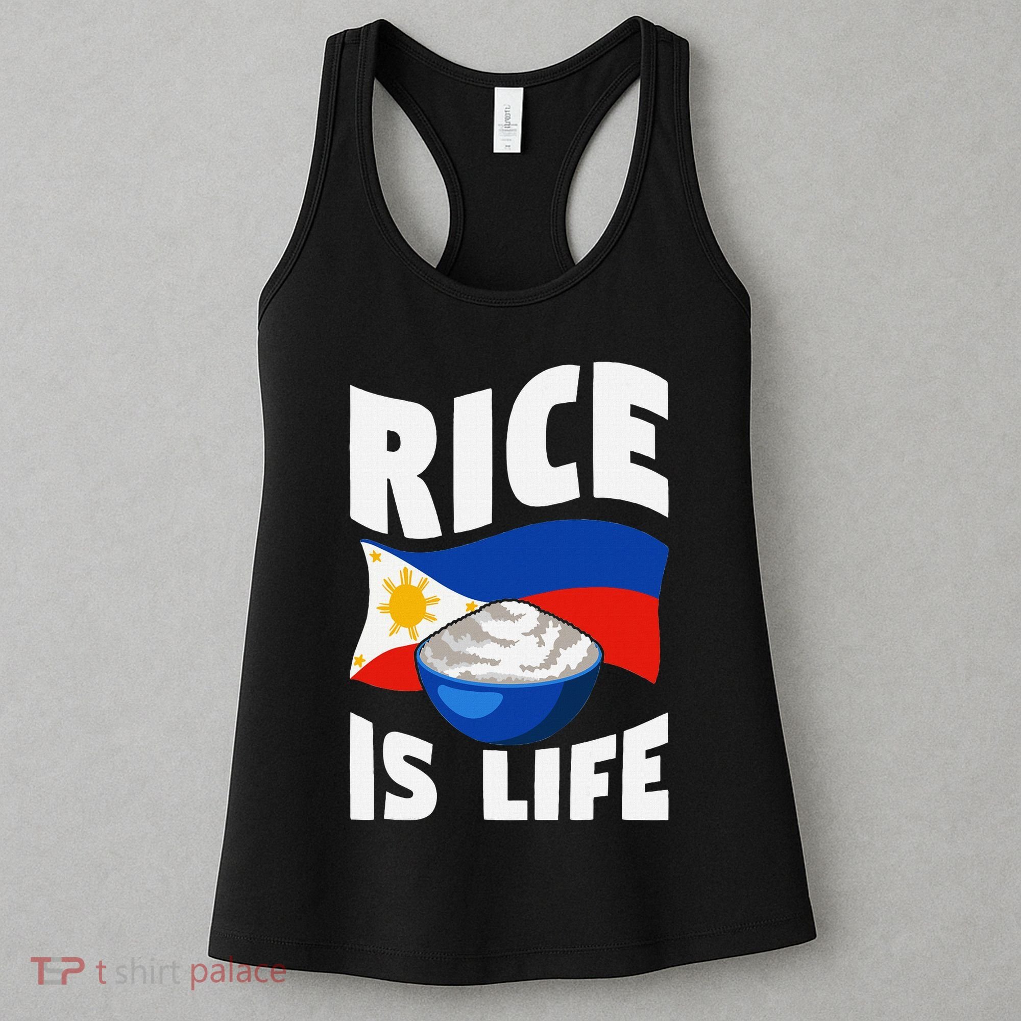 Rice Is Life Philippine Flag Rice Lover Women's Tank Top