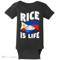 Rice Is Life Philippine Flag Rice Lover Baby Bodysuit thumb 0