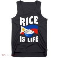 Rice Is Life Philippine Flag Rice Lover Tank Top thumb 0