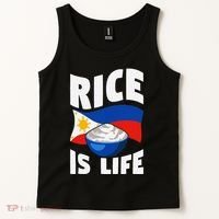Rice Is Life Philippine Flag Rice Lover Tank Top thumb 2