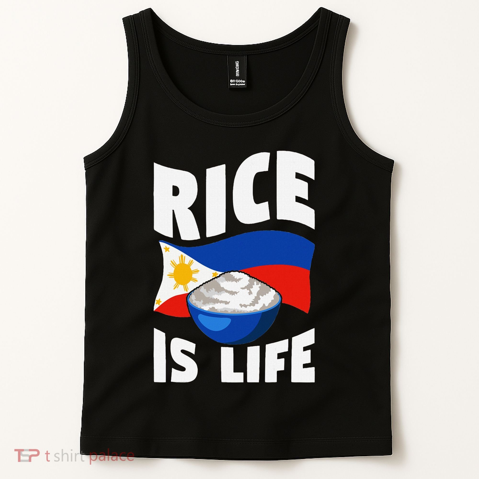 Rice Is Life Philippine Flag Rice Lover Tank Top