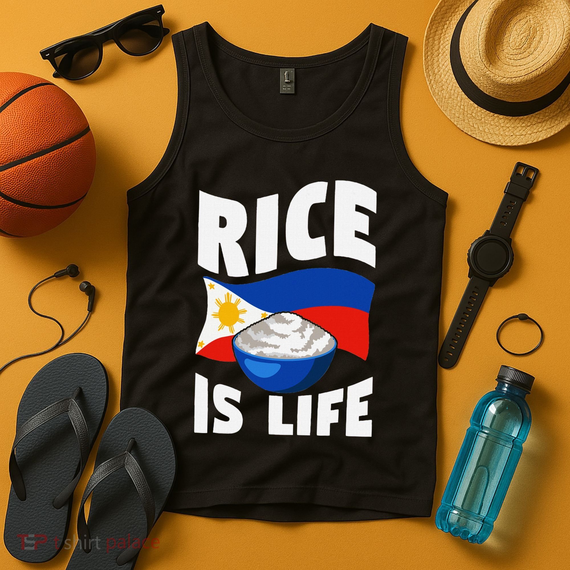 Rice Is Life Philippine Flag Rice Lover Tank Top