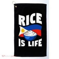 Rice Is Life Philippine Flag Rice Lover Golf Towel thumb 0