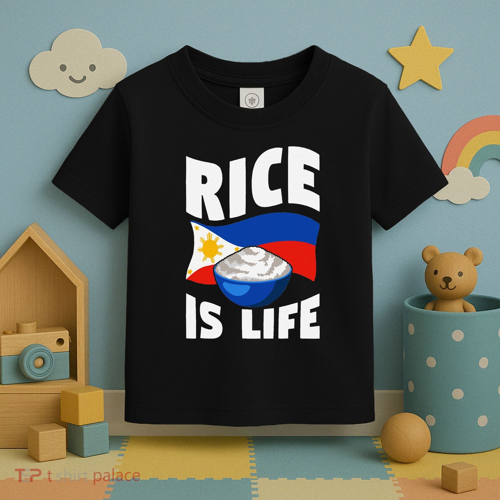 Rice Is Life Philippine Flag Rice Lover Toddler T-Shirt