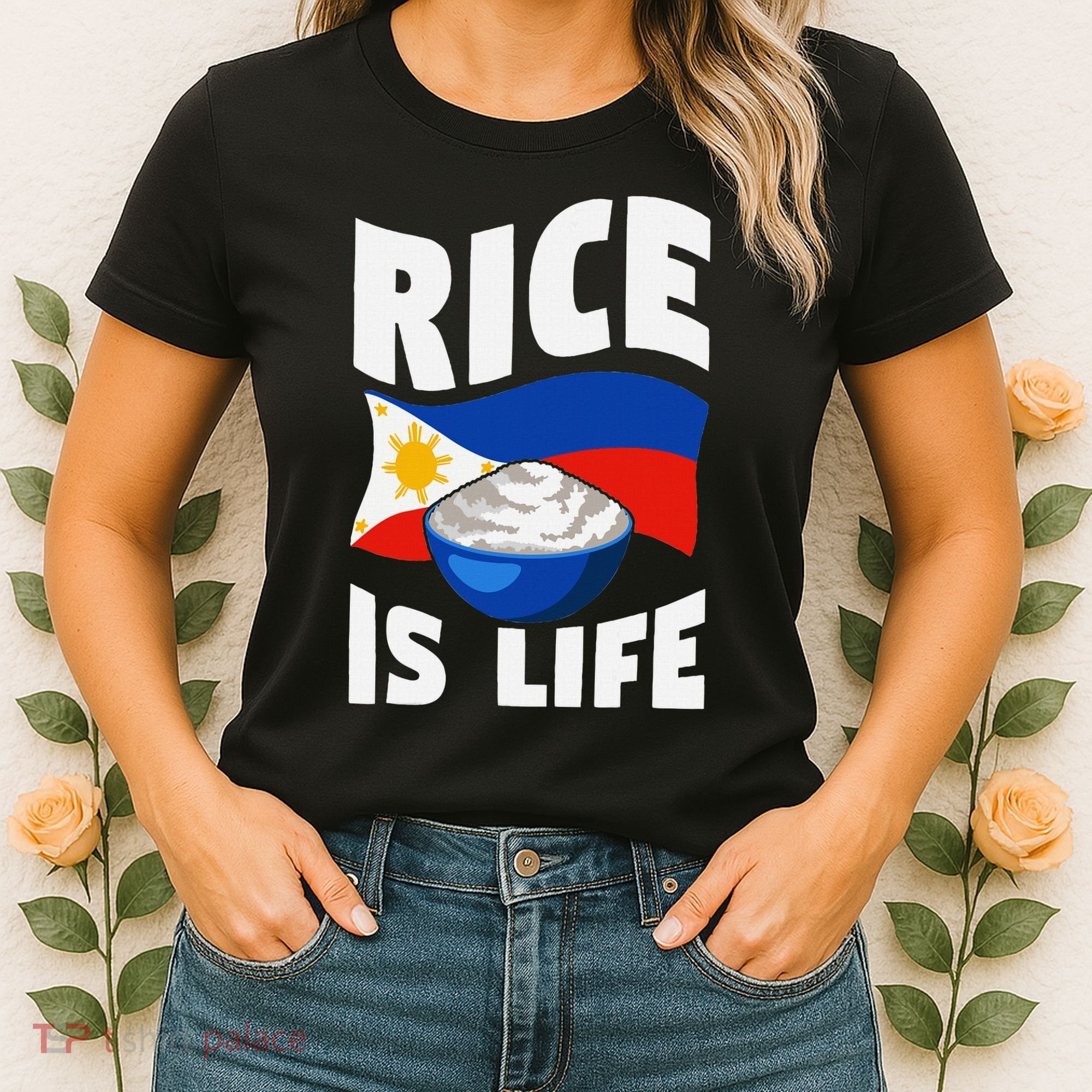 Rice Is Life Philippine Flag Rice Lover Women's T-Shirt