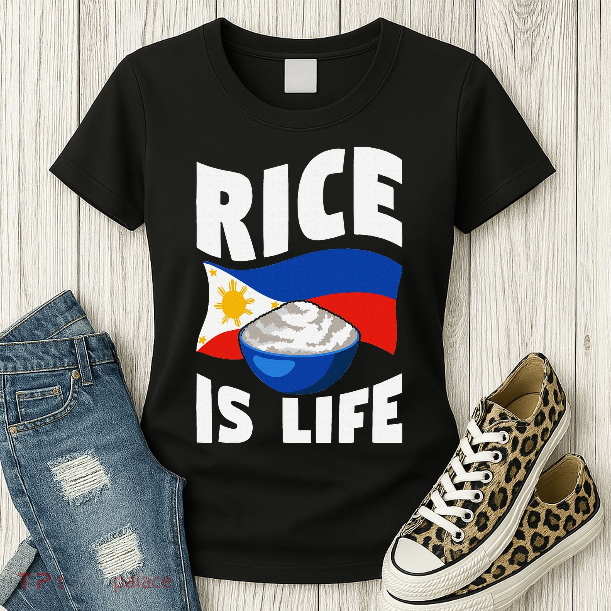 Rice Is Life Philippine Flag Rice Lover Women's T-Shirt