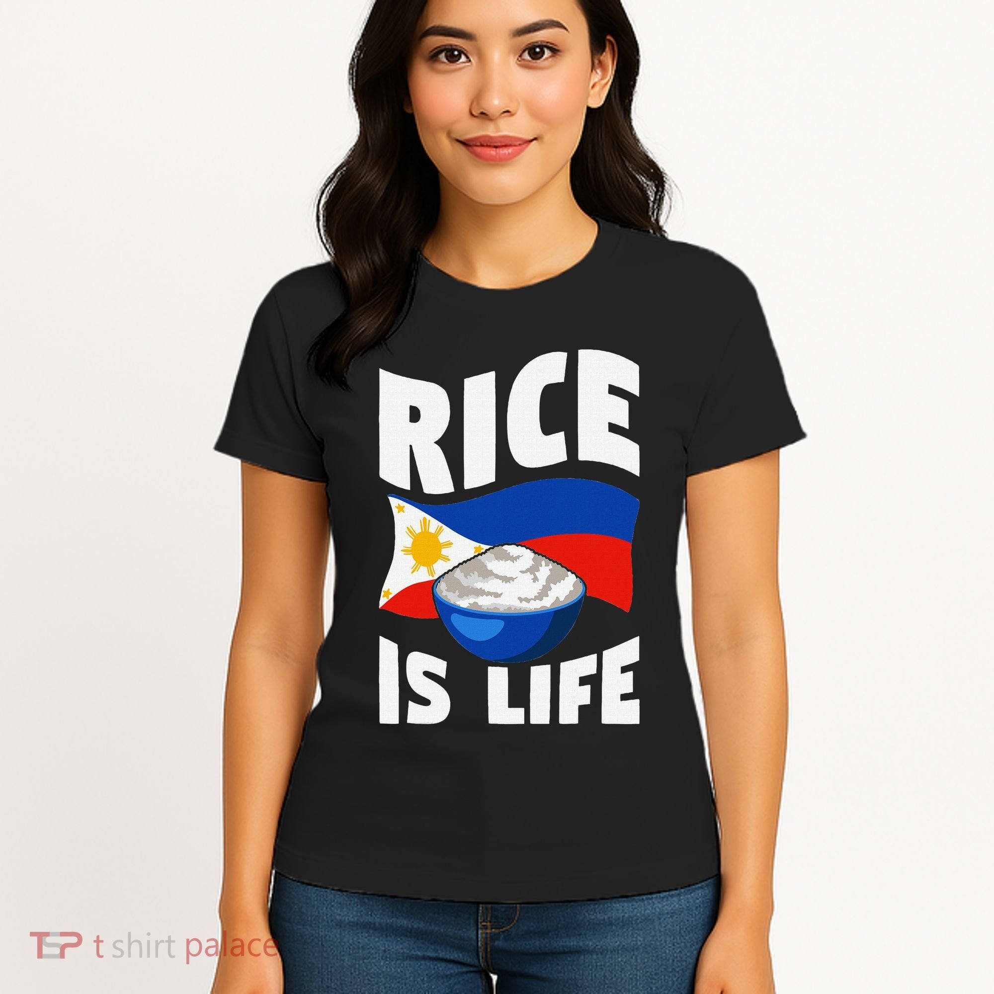 Rice Is Life Philippine Flag Rice Lover Women's T-Shirt