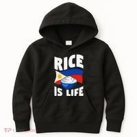 Rice Is Life Philippine Flag Rice Lover Kids Hoodie thumb 0