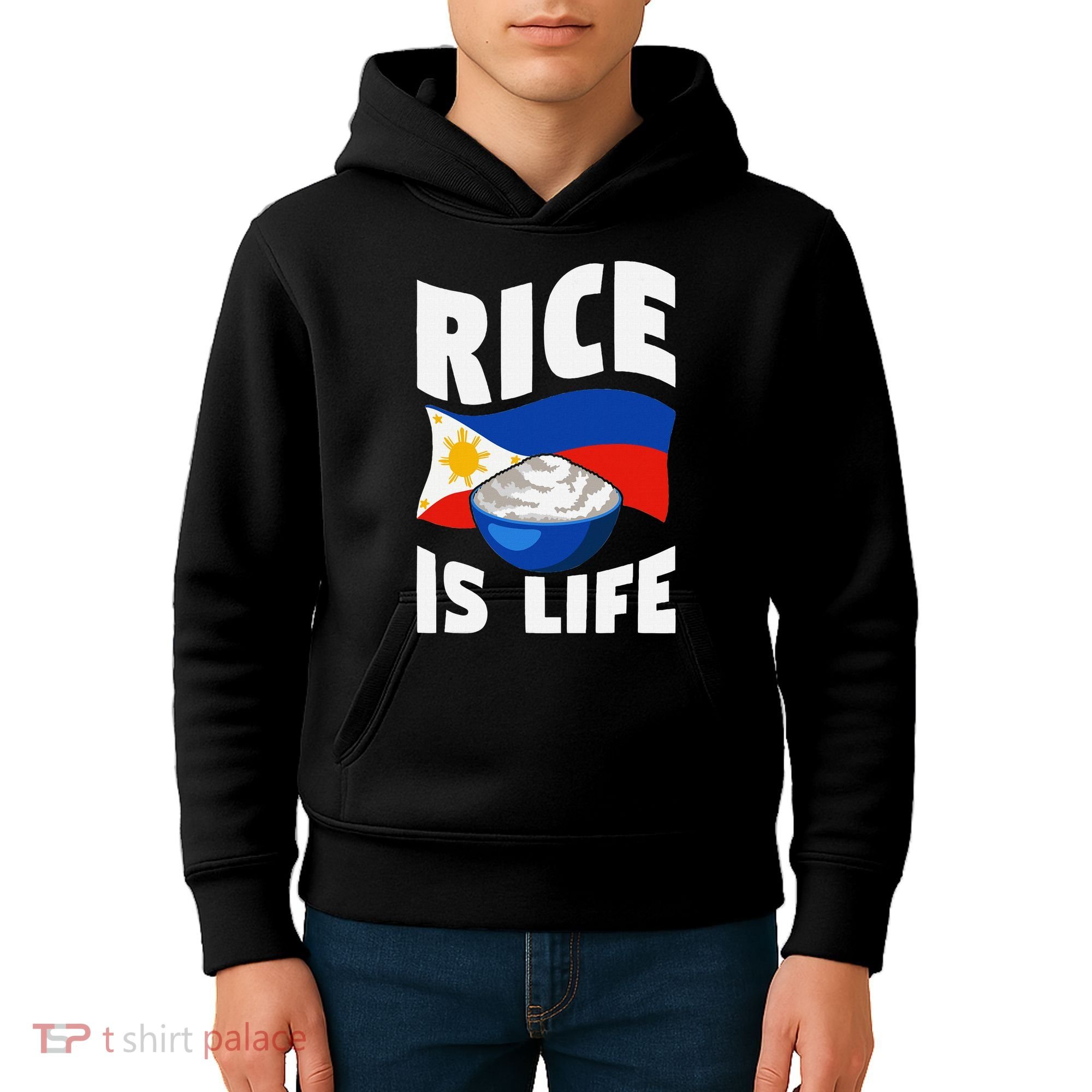Rice Is Life Philippine Flag Rice Lover Kids Hoodie