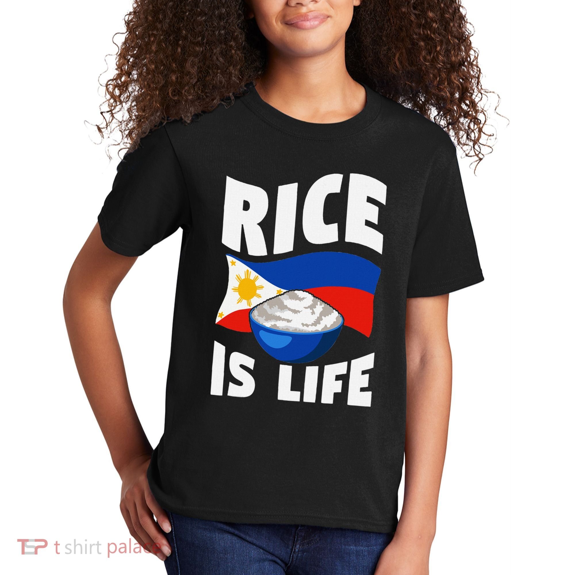 Rice Is Life Philippine Flag Rice Lover Kids T-Shirt