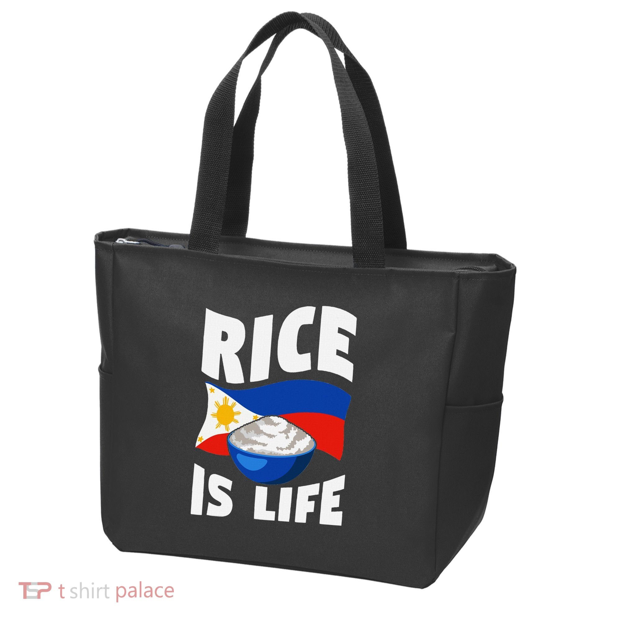 Rice Is Life Philippine Flag Rice Lover Tote Bag