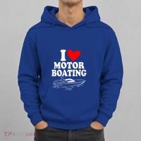 Retro I Love Motor Boating Funny Boating Motor Boat Tee Cool Gift Hoodie thumb 0