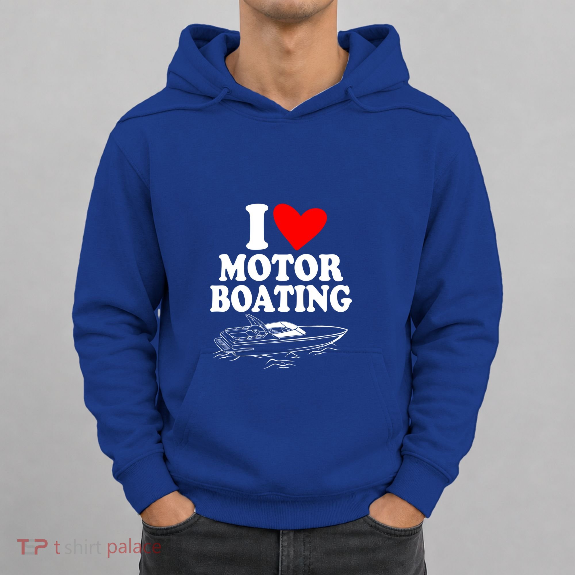 Retro I Love Motor Boating Funny Boating Motor Boat Tee Cool Gift Hoodie