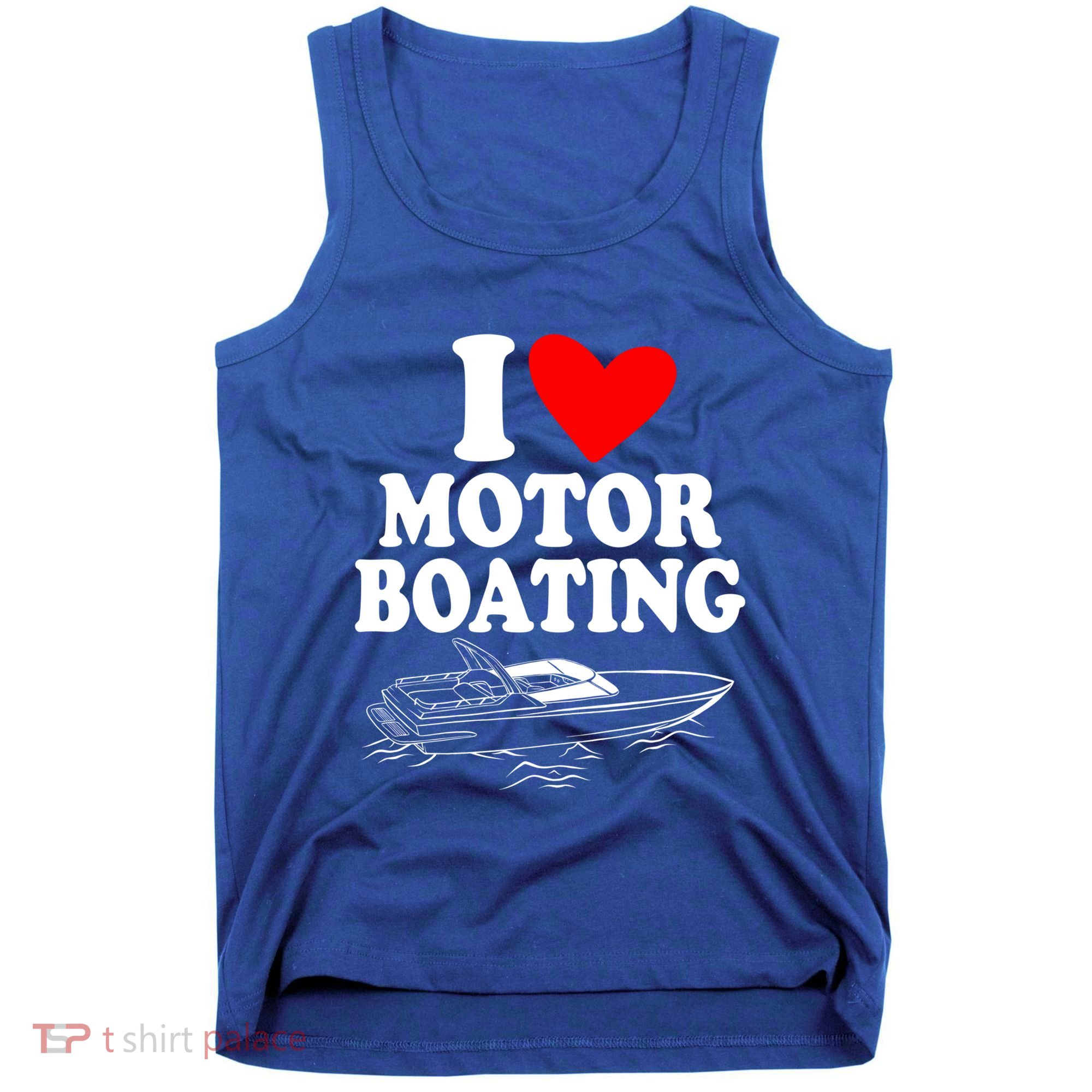Retro I Love Motor Boating Funny Boating Motor Boat Tee Cool Gift Tank Top