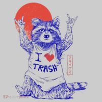 Raccoon I Love Trash Japanese Samurai Garbage Gang Kids Tie-Dye T-Shirt thumb 3