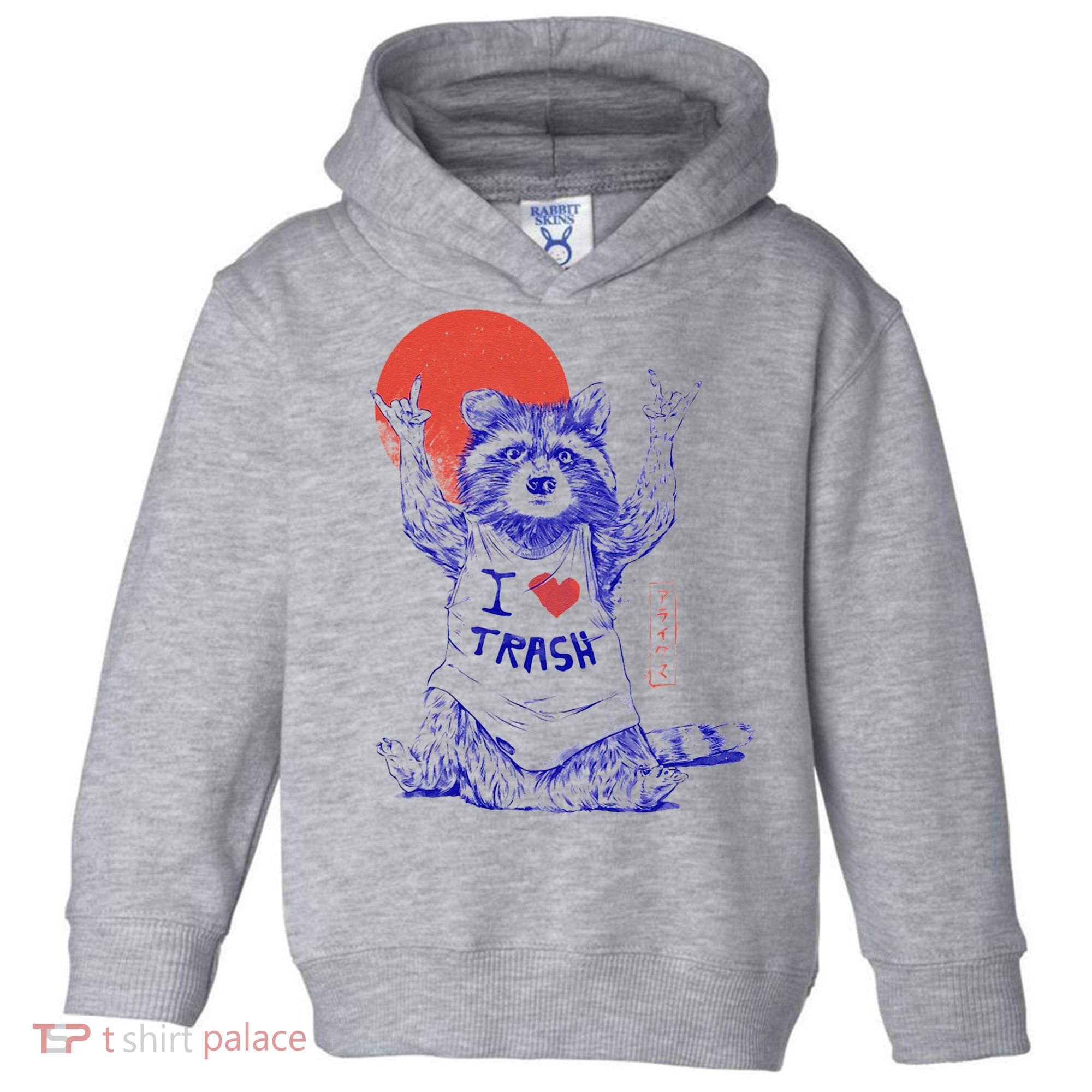 Raccoon I Love Trash Japanese Samurai Garbage Gang Toddler Hoodie