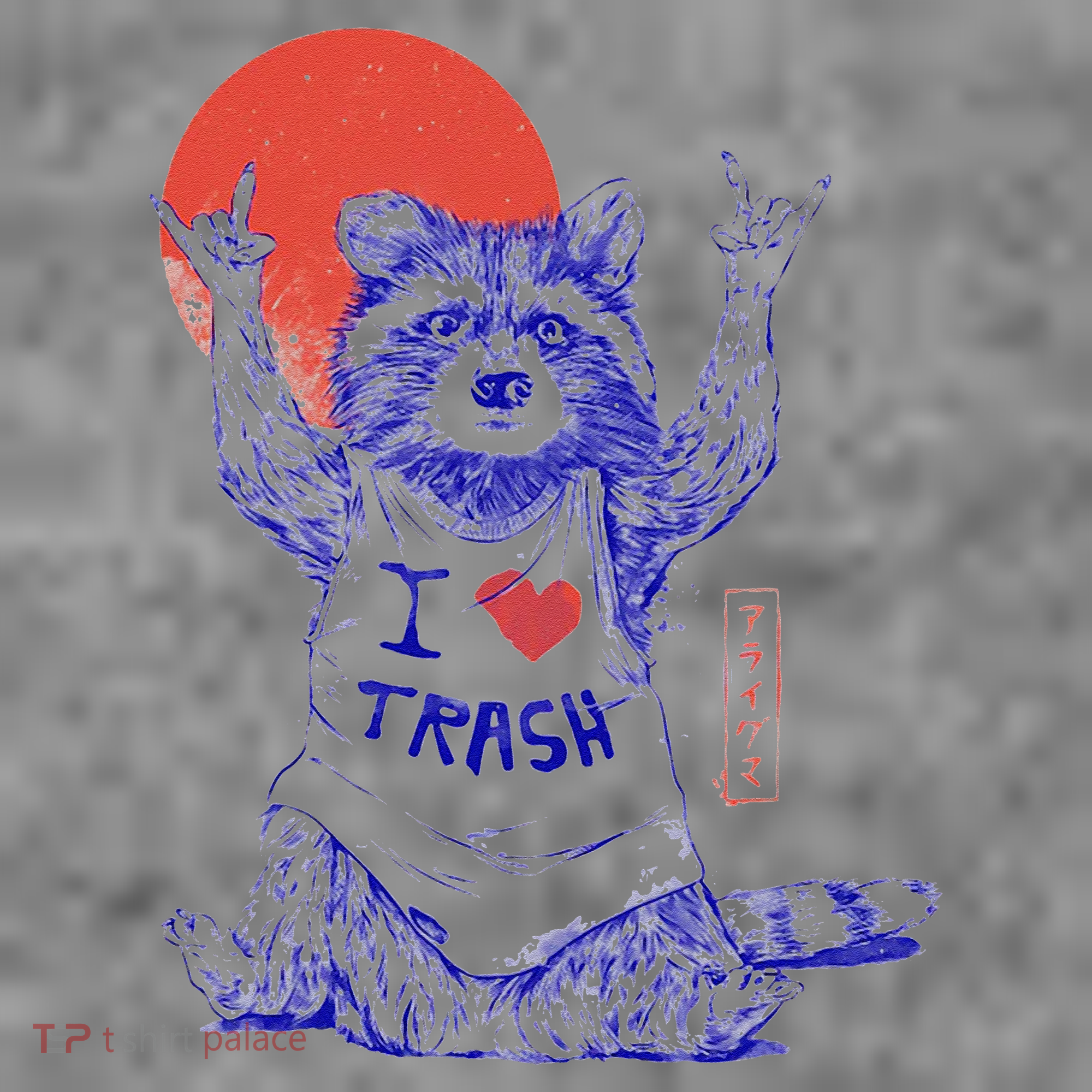 Raccoon I Love Trash Japanese Samurai Garbage Gang Toddler Hoodie