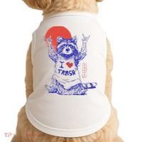 Raccoon I Love Trash Japanese Samurai Garbage Gang Doggie Tank thumb 0