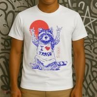 Raccoon I Love Trash Japanese Samurai Garbage Gang T-Shirt thumb 3