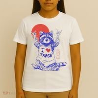 Raccoon I Love Trash Japanese Samurai Garbage Gang T-Shirt thumb 4