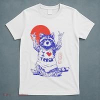Raccoon I Love Trash Japanese Samurai Garbage Gang T-Shirt thumb 5