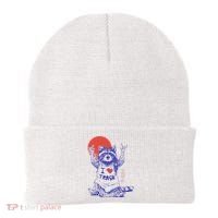 Raccoon I Love Trash Japanese Samurai Garbage Gang Beanie thumb 0