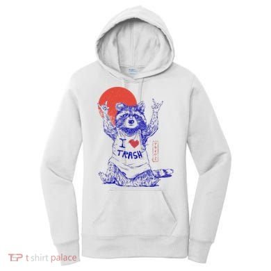 Raccoon I Love Trash Japanese Samurai Garbage Gang Women's Hoodie