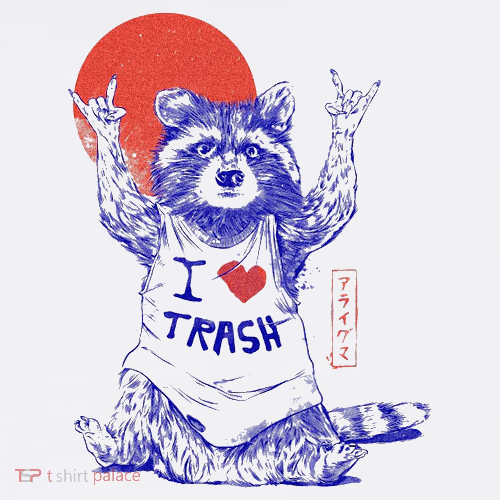Raccoon I Love Trash Japanese Samurai Garbage Gang Women's Hoodie
