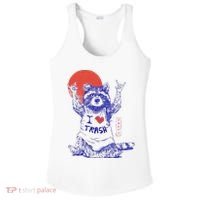 Raccoon I Love Trash Japanese Samurai Garbage Gang Ladies PosiCharge Competitor Racerback Tank thumb 0