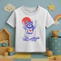 Raccoon I Love Trash Japanese Samurai Garbage Gang Toddler T-Shirt thumb 3