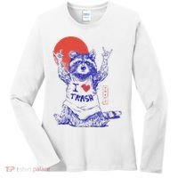 Raccoon I Love Trash Japanese Samurai Garbage Gang Women's Long Sleeve Shirt thumb 0