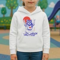 Raccoon I Love Trash Japanese Samurai Garbage Gang Kids Hoodie thumb 3