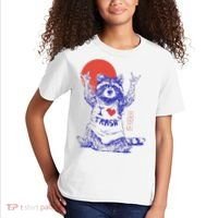 Raccoon I Love Trash Japanese Samurai Garbage Gang Kids T-Shirt thumb 2