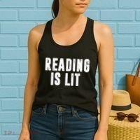 Reading Is Lit Women's Tank Top thumb 2
