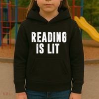 Reading Is Lit Kids Hoodie thumb 3
