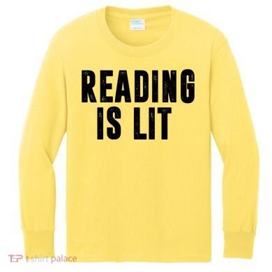 Reading Is Lit Kids Long Sleeve Shirt