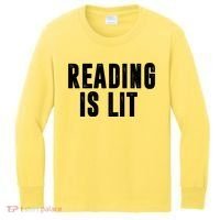 Reading Is Lit Kids Long Sleeve Shirt thumb 0