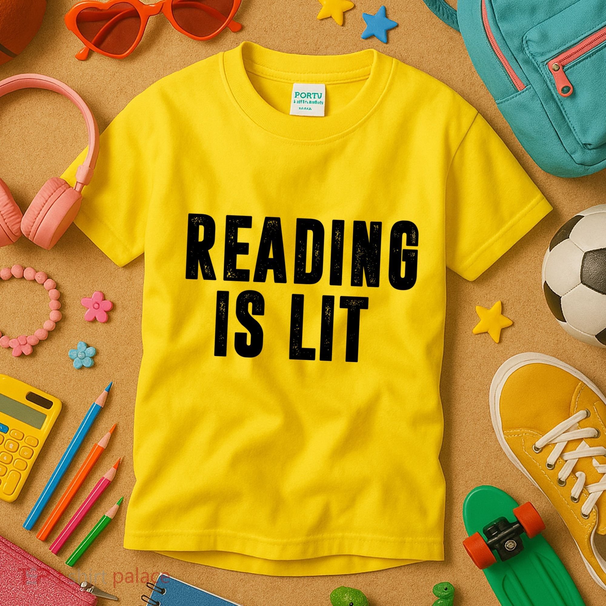 Reading Is Lit Kids T-Shirt