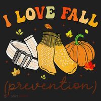 Retro I Love Fall Prevention Fall Physical Therapy Groovy Women's Sweatshirt thumb 2