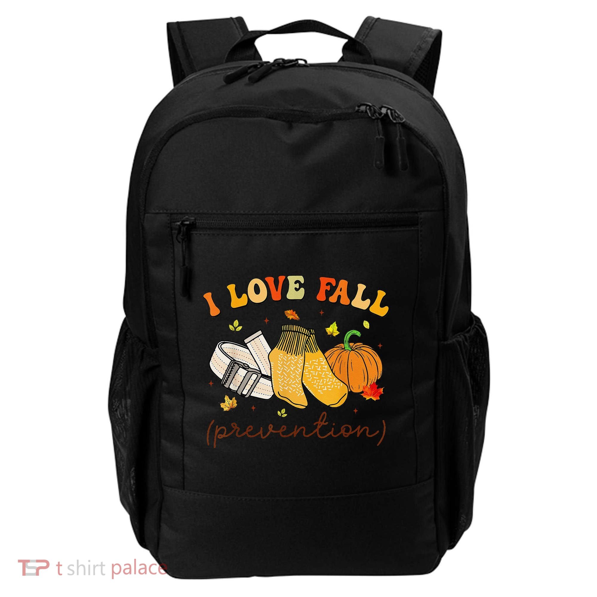 Retro I Love Fall Prevention Fall Physical Therapy Groovy Backpack