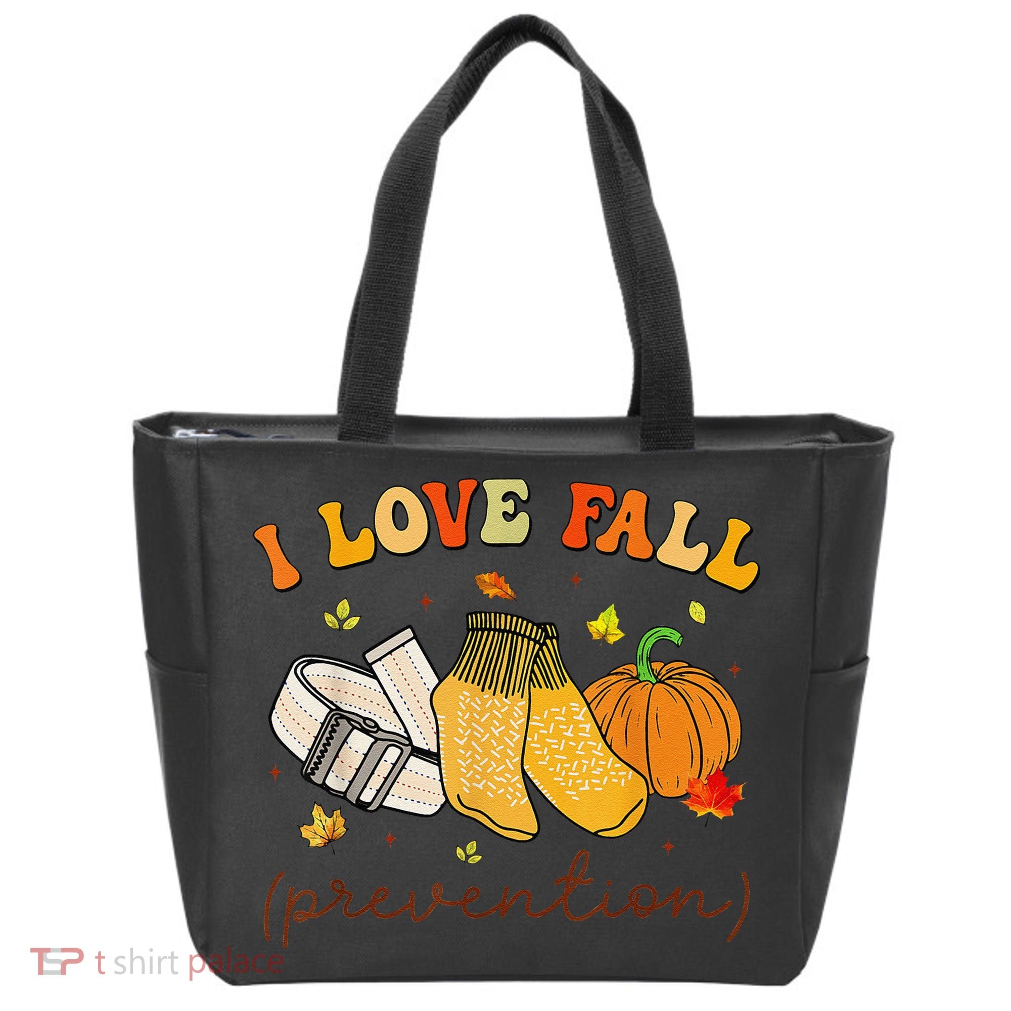 Retro I Love Fall Prevention Fall Physical Therapy Groovy Tote Bag