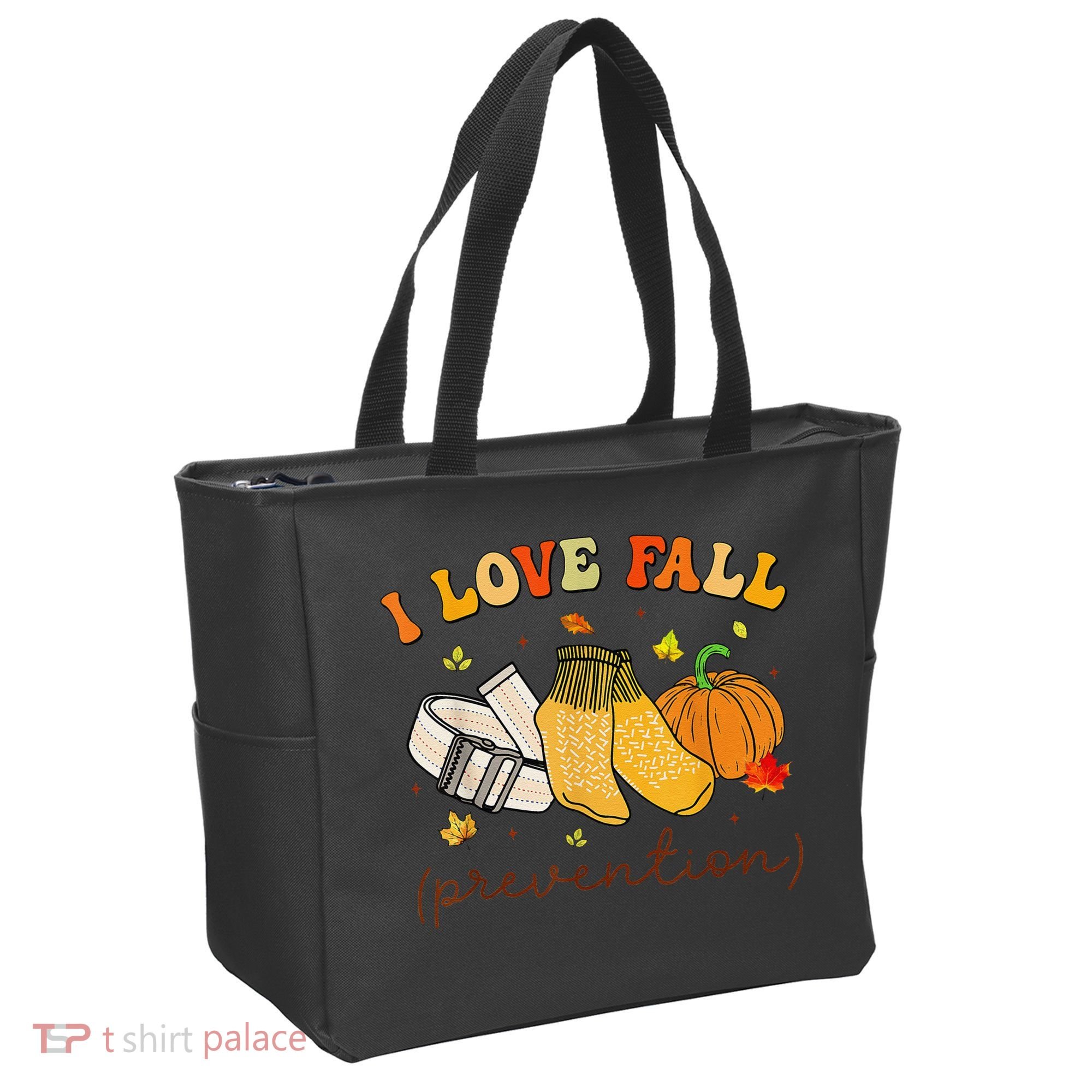 Retro I Love Fall Prevention Fall Physical Therapy Groovy Tote Bag