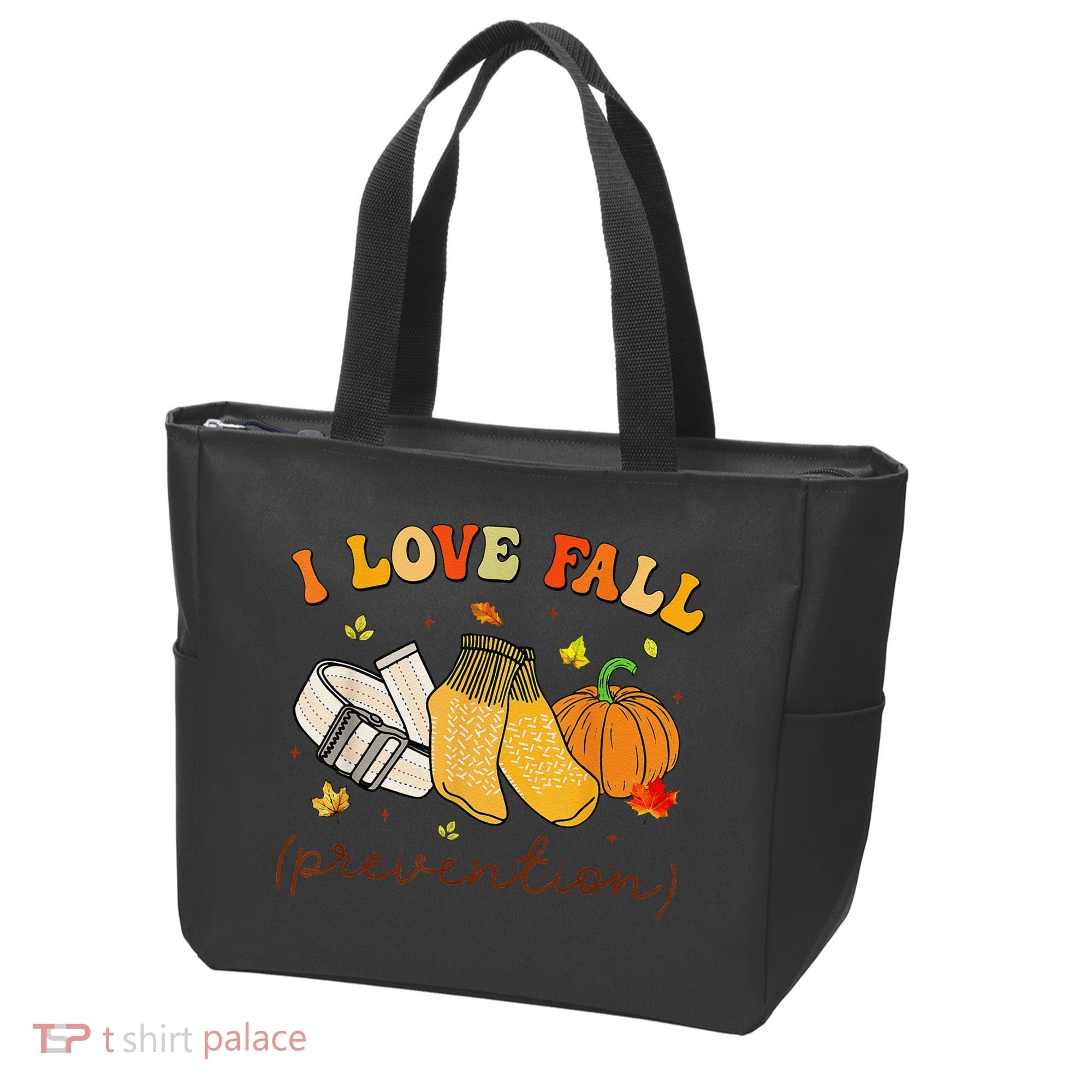 Retro I Love Fall Prevention Fall Physical Therapy Groovy Tote Bag