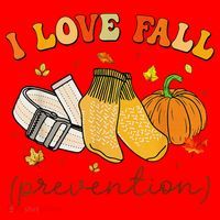 Retro I Love Fall Prevention Fall Physical Therapy Groovy Santa Hat thumb 1
